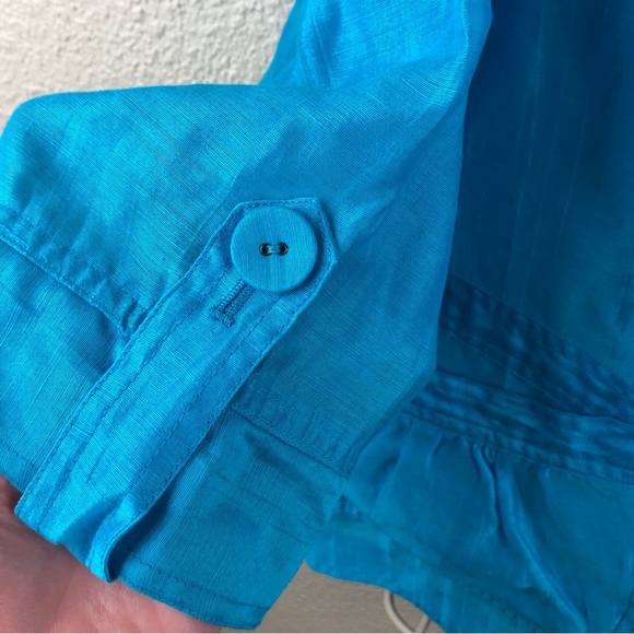 Chico’s Aqua Blazer - Picture 2 of 5